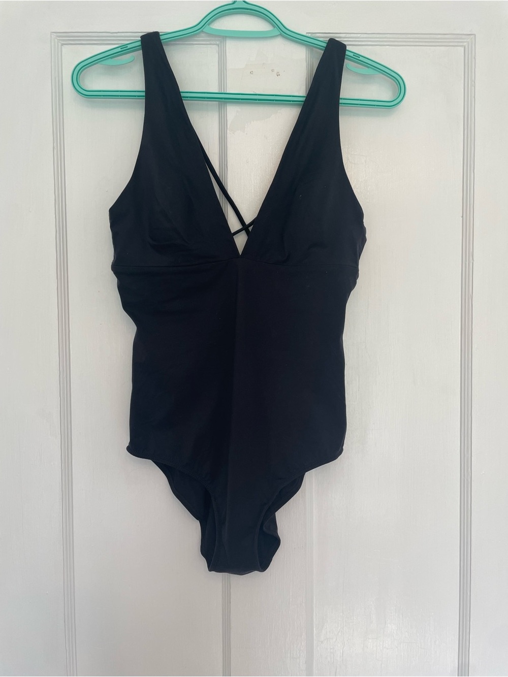 aerie Black Strappy Bodysuit